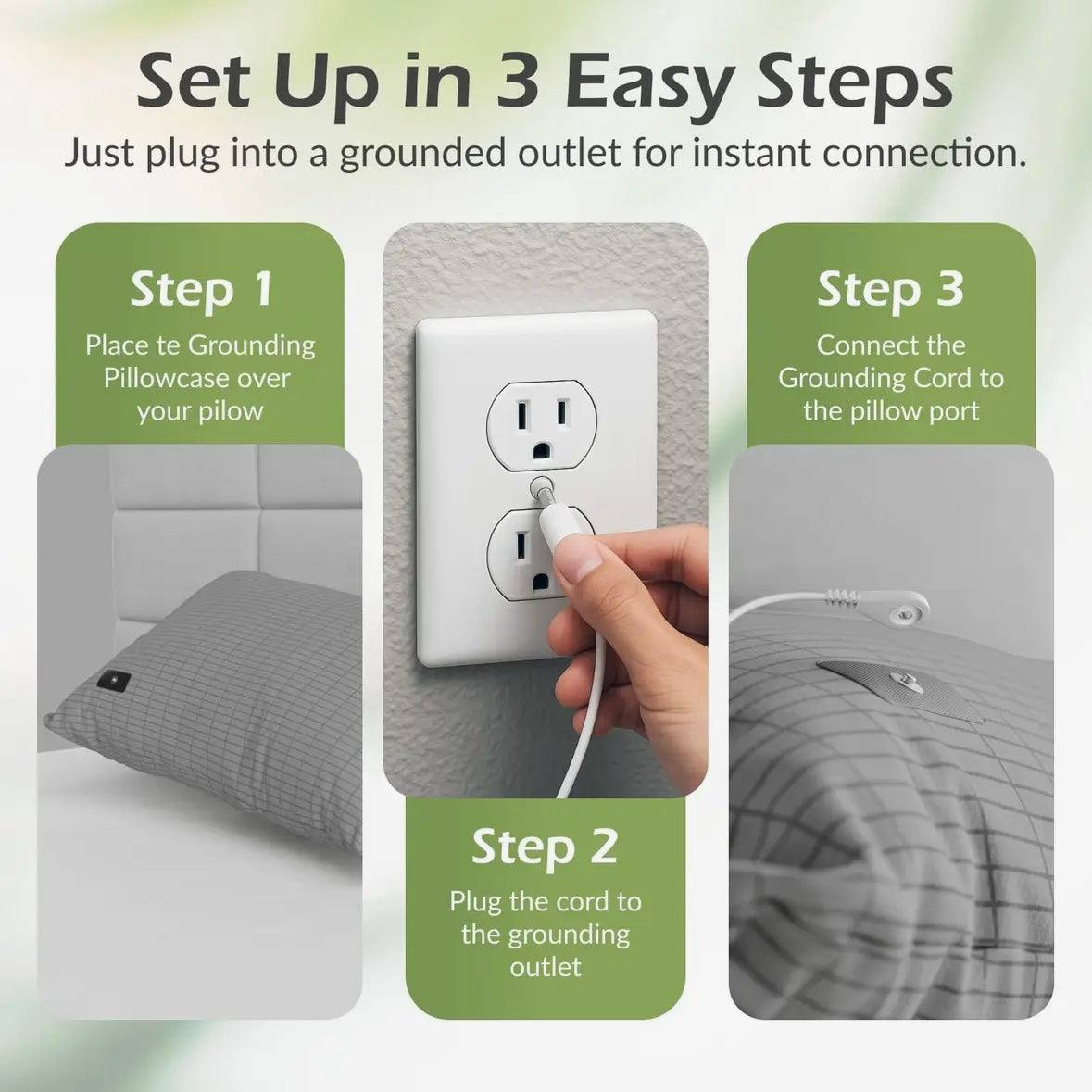 Grounding Pillow Case - Off White by Gaya