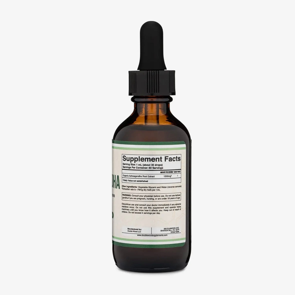 Ashwagandha - Adaptogenic for Calming - 2fl oz by Double Wood