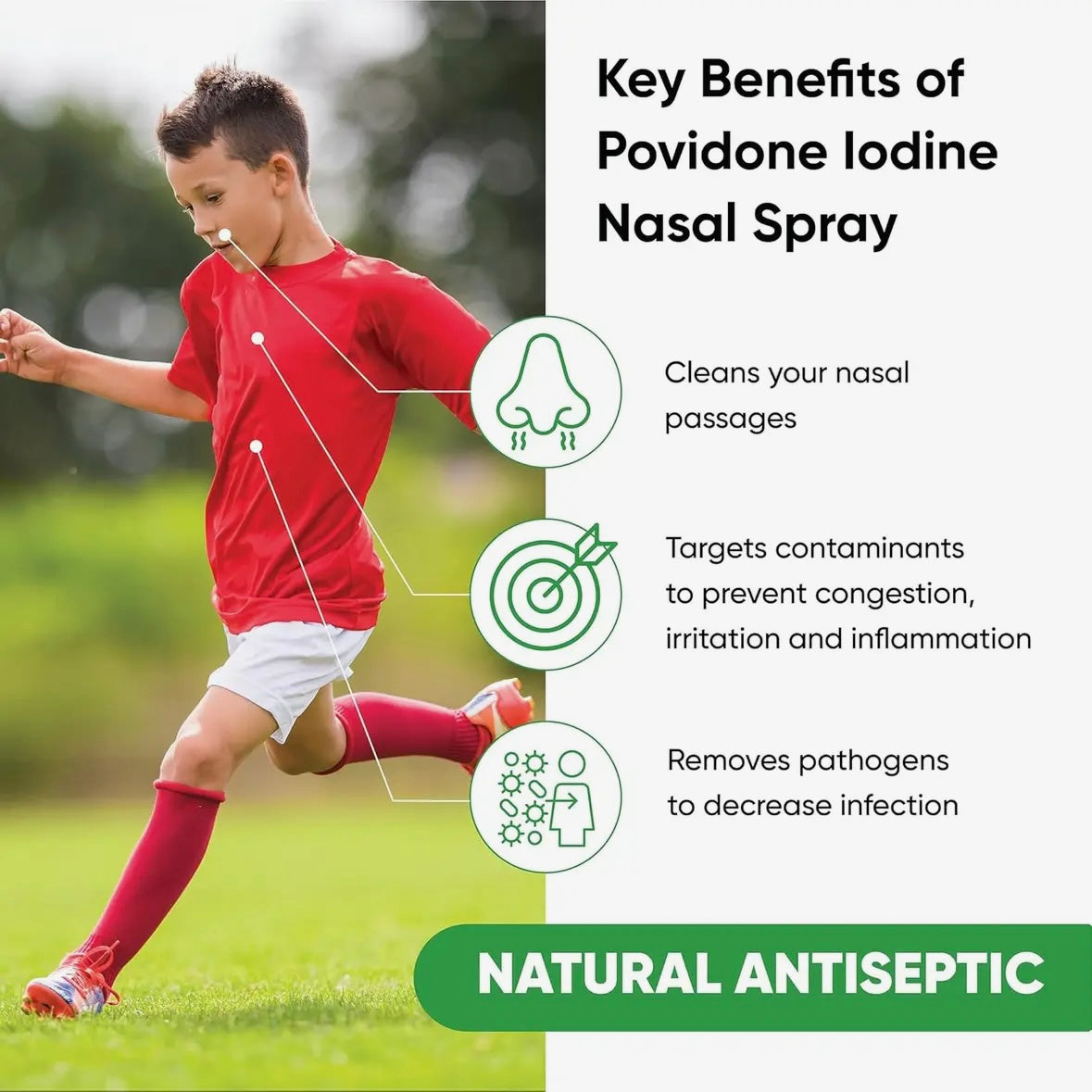 Iodine Nasal Spray - 0.5%, 1% or 1.5% - for Congestion, Flu/cold, Allergy and more - by Viraldine