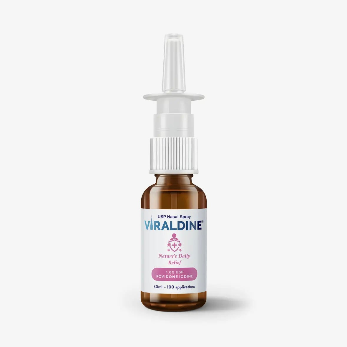 Iodine Nasal Spray - 0.5%, 1% or 1.5% - for Congestion, Flu/cold, Allergy and more - by Viraldine