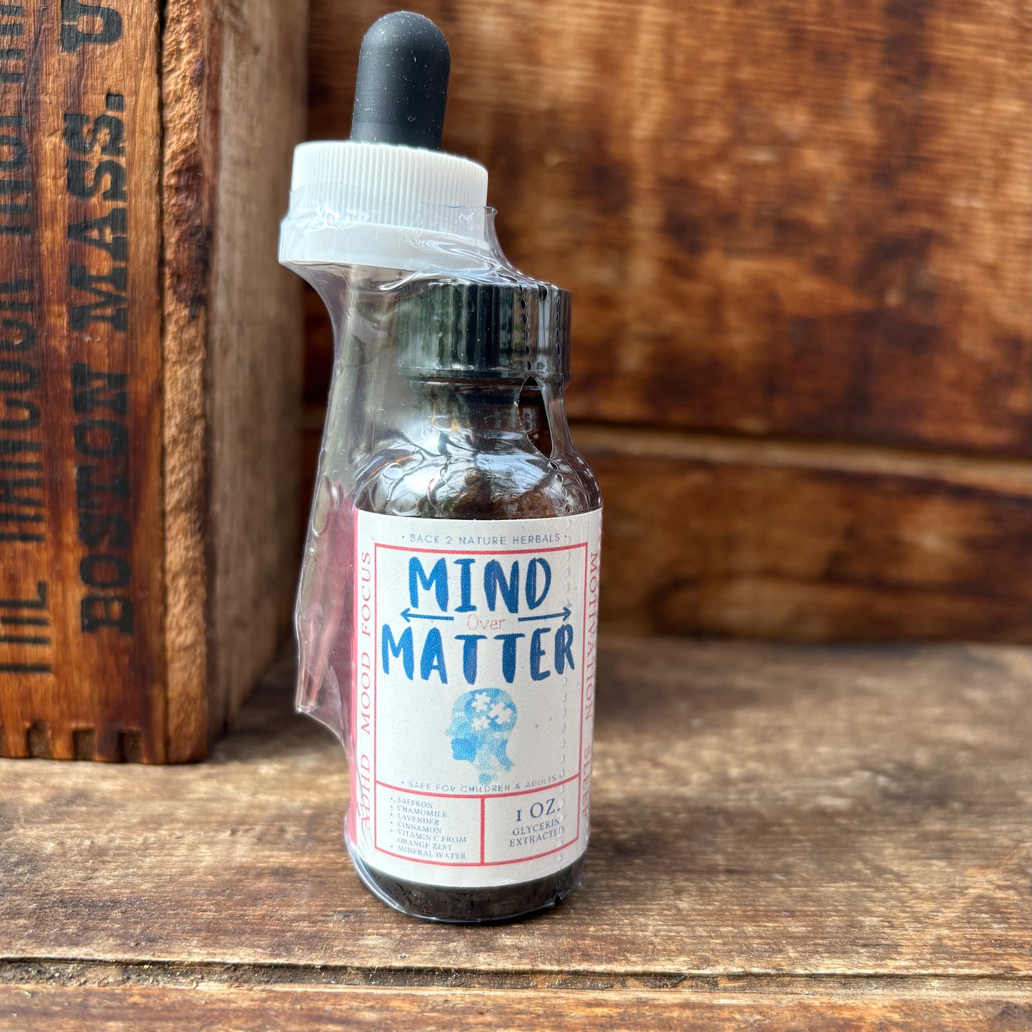 Mind Over Matter - Mood, Focus, ADHD Support - Glycerin Extracted 1 fl oz by Back2Nature Herbals