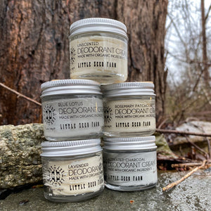 Deodorant Cream - 2.4oz by Little Seed Farm - 5 Various Scents made with Organic Ingredients