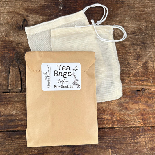 Reusable Tea Bags - 2 Large Cotton Bags