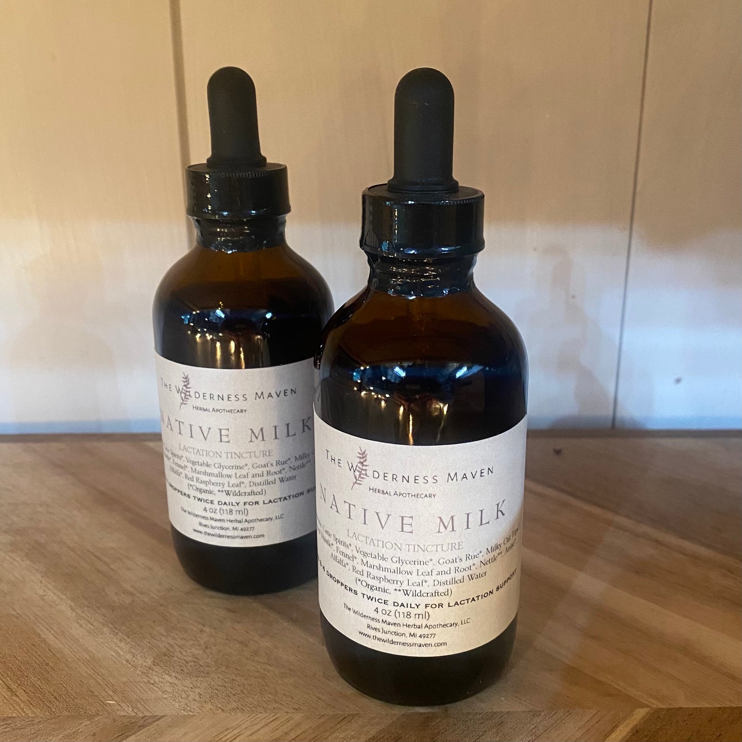 Native Milk Lactation Tincture - 4oz - by the Wilderness Maven