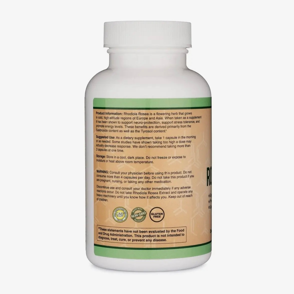 Rhodiola Rosea Extract 500mg - 120 capsules by Double Wood
