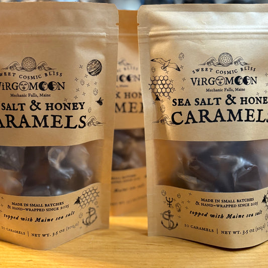 Sea Salt & Honey Caramels - 20 Caramels - by Virgo Moon - The Hippie Farmer