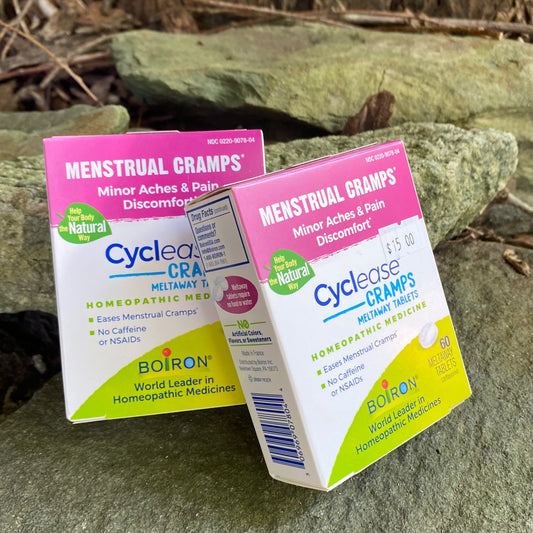 Cyclease - Cramps - Meltaway Tabs - by Boiron Homeopathic - The Hippie Farmer
