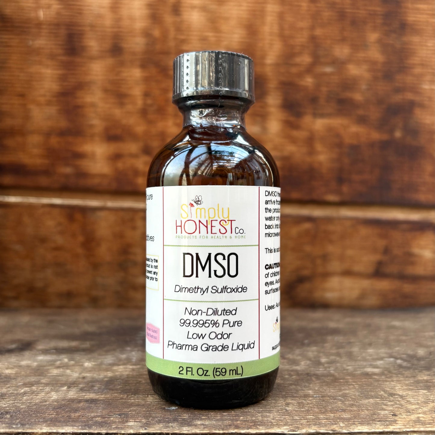 DMSO (Dimethyl Sulfoxide) - Non Diluted 99.995% Pure Pharma Grade 2oz by Simply Honest Co.