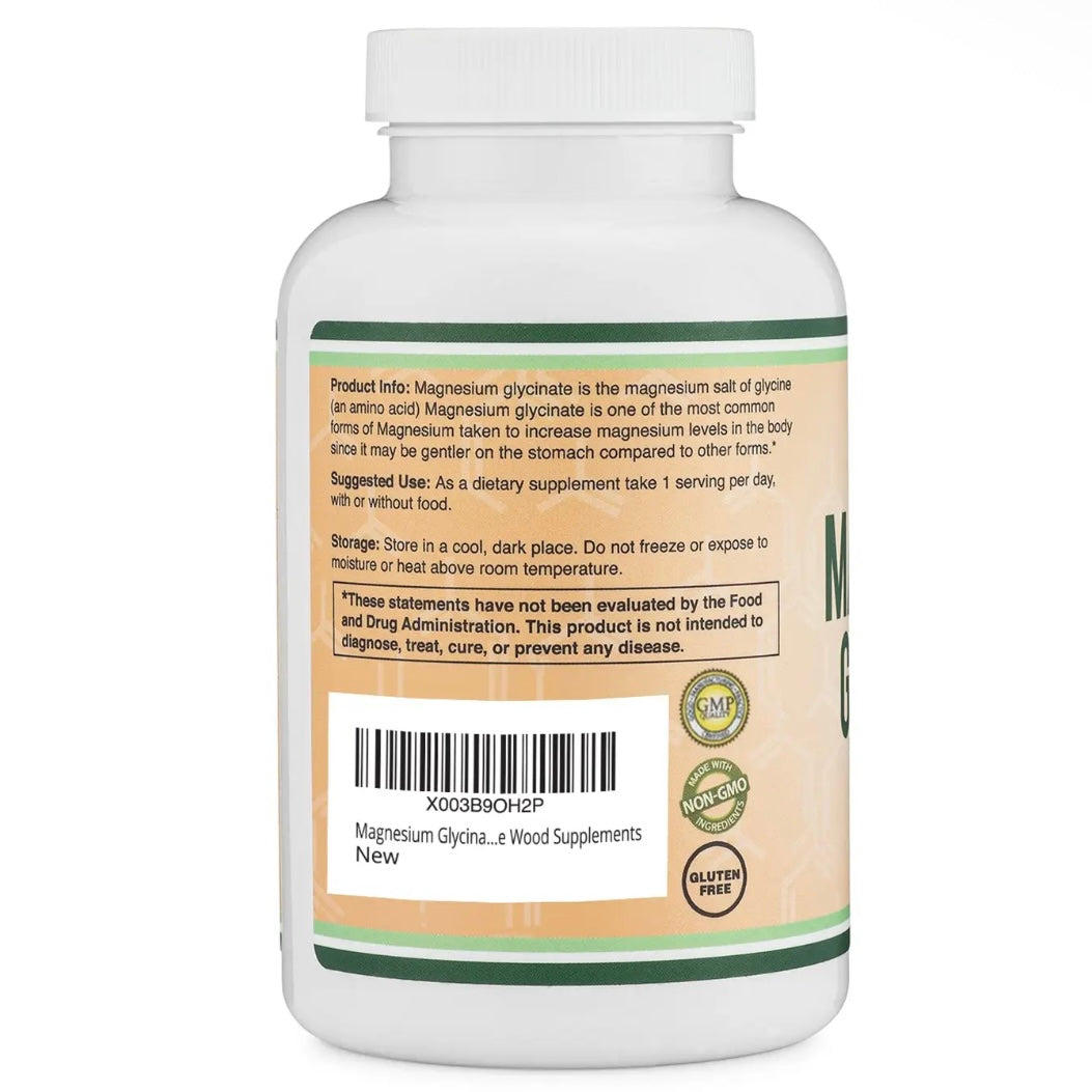 Magnesium Glycinate - 400mg 180 Capsules by Double Wood