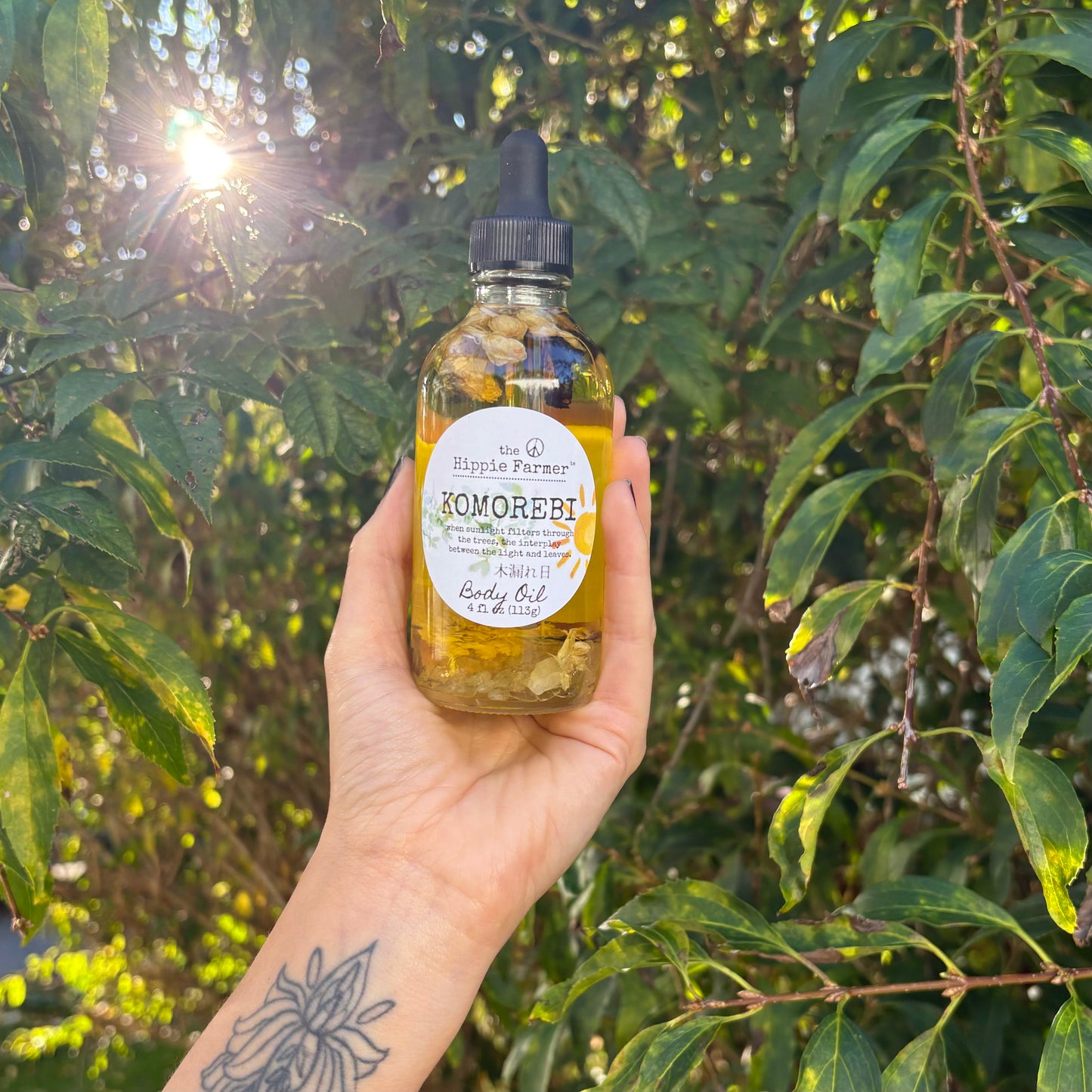 Organic Body Oil - Komorebi - Infused with Stones & Flowers