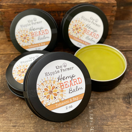 Hemp Beard Balm - 2 oz Tin - Tobacco & Bay