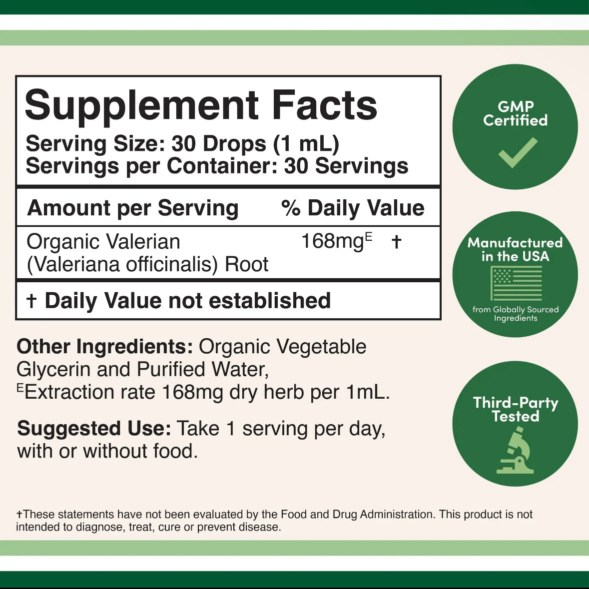 Valerian Root - Organic Calming Support 1fl oz by Double Wood