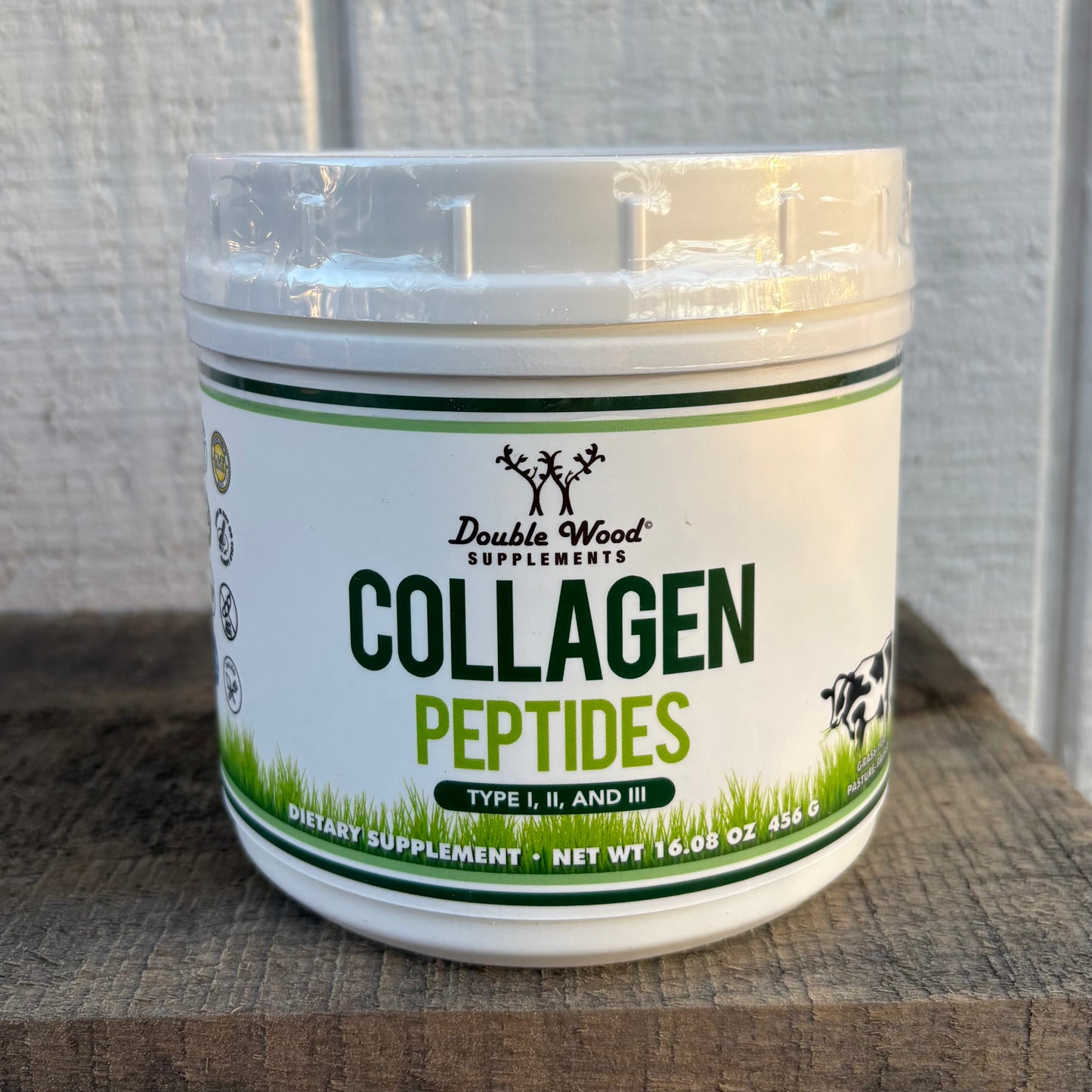 Collagen Peptides - Type I, II, and III - Net Wt 16.08 oz by Double Wood Supplements