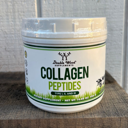 Collagen Peptides - Type I, II, and III - Net Wt 16.08 oz by Double Wood Supplements