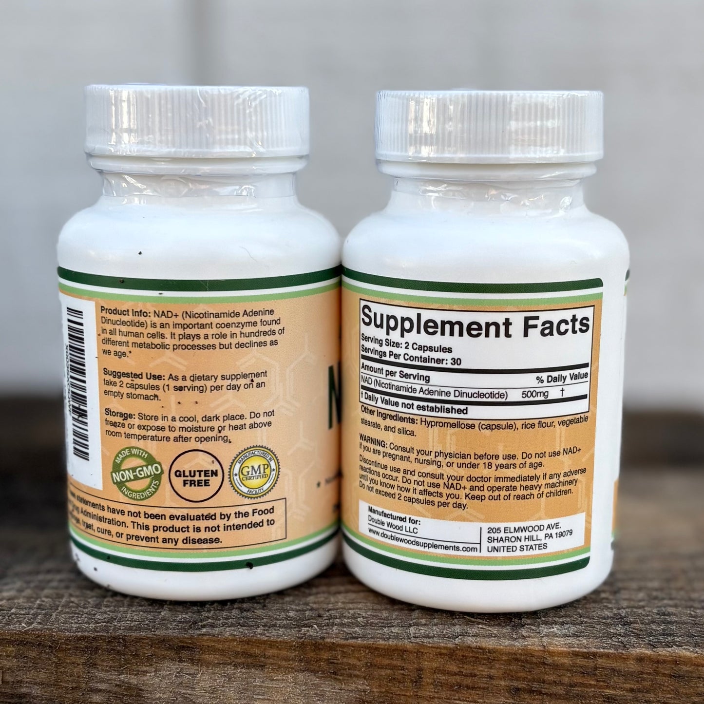 Nicotinamide Adenine Dinucleotide (NAD+) 500mg by Double Wood Supplements