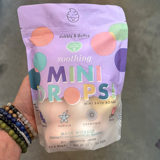 Mini Drops Bath Bombs - Soothing or Fresh Fruit - set of 12 bombs to a bag by dabble & dollop