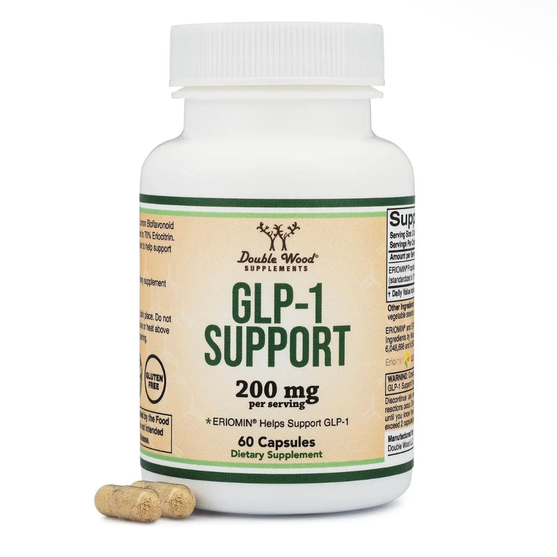 GLP-1 Support - 200mg 60 Capsules by Double Wood