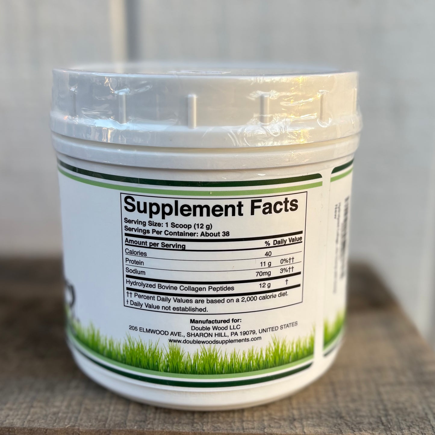 Collagen Peptides - Type I, II, and III - Net Wt 16.08 oz by Double Wood Supplements