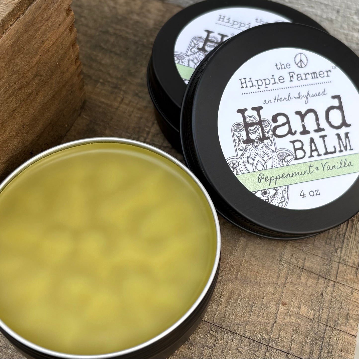 Hand Balm - Unscented or Peppermint Vanilla - 4oz