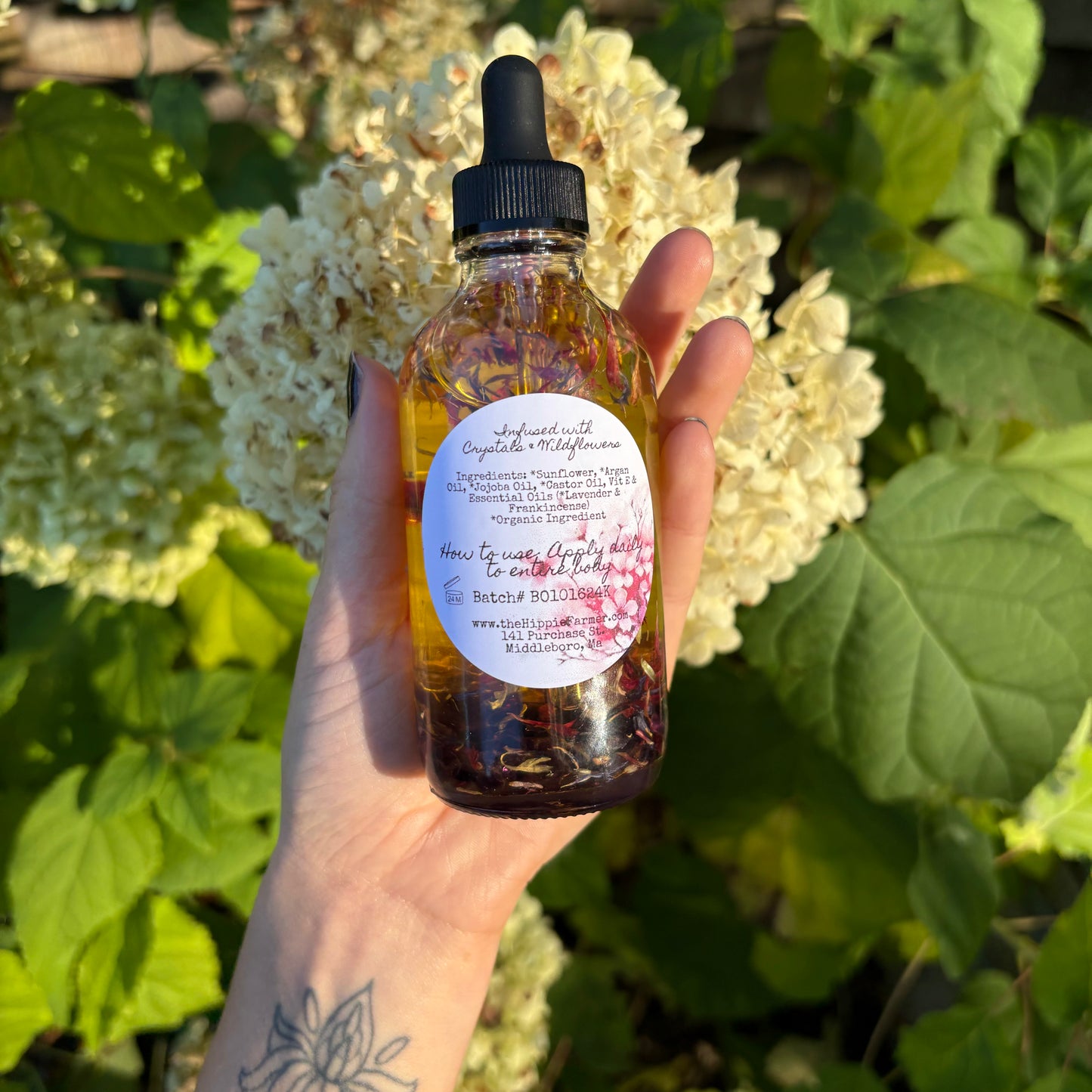 Organic Body Oil - Hanagasumi - Infused with Stones & Flowers