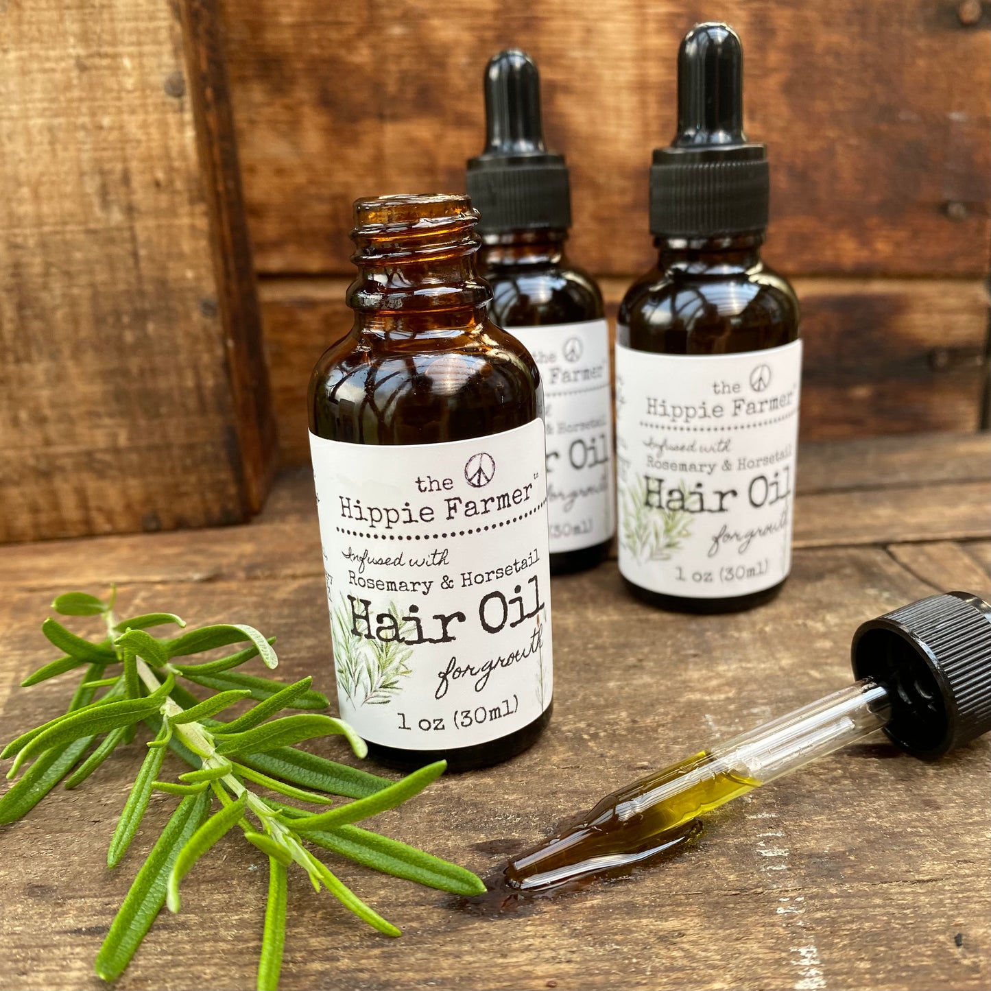 Hair Oil for Growth - Infused with Rosemary & Horsetail 1oz