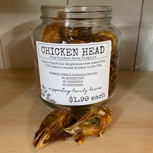 Bulk Dehydrated Dog Chew Treats - Chicken Head, Chicken Neck, Duck Head or Duck Feet - Pasture Raised in the USA by Farm Hounds