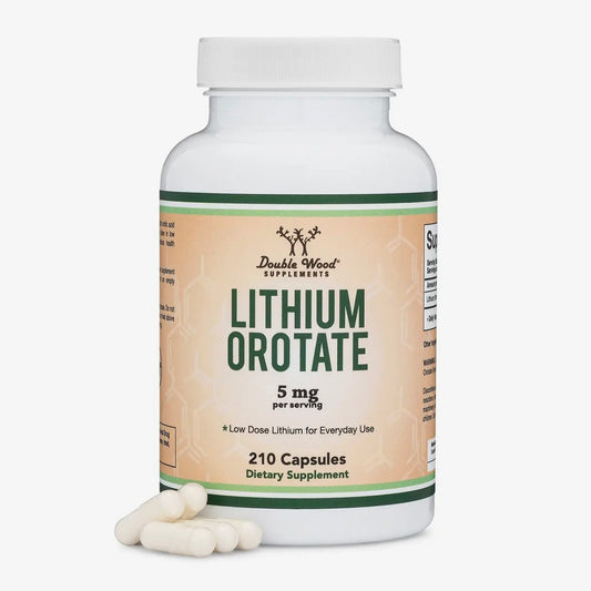 Lithium Orotate 5mg - 210 capsules by Double Wood