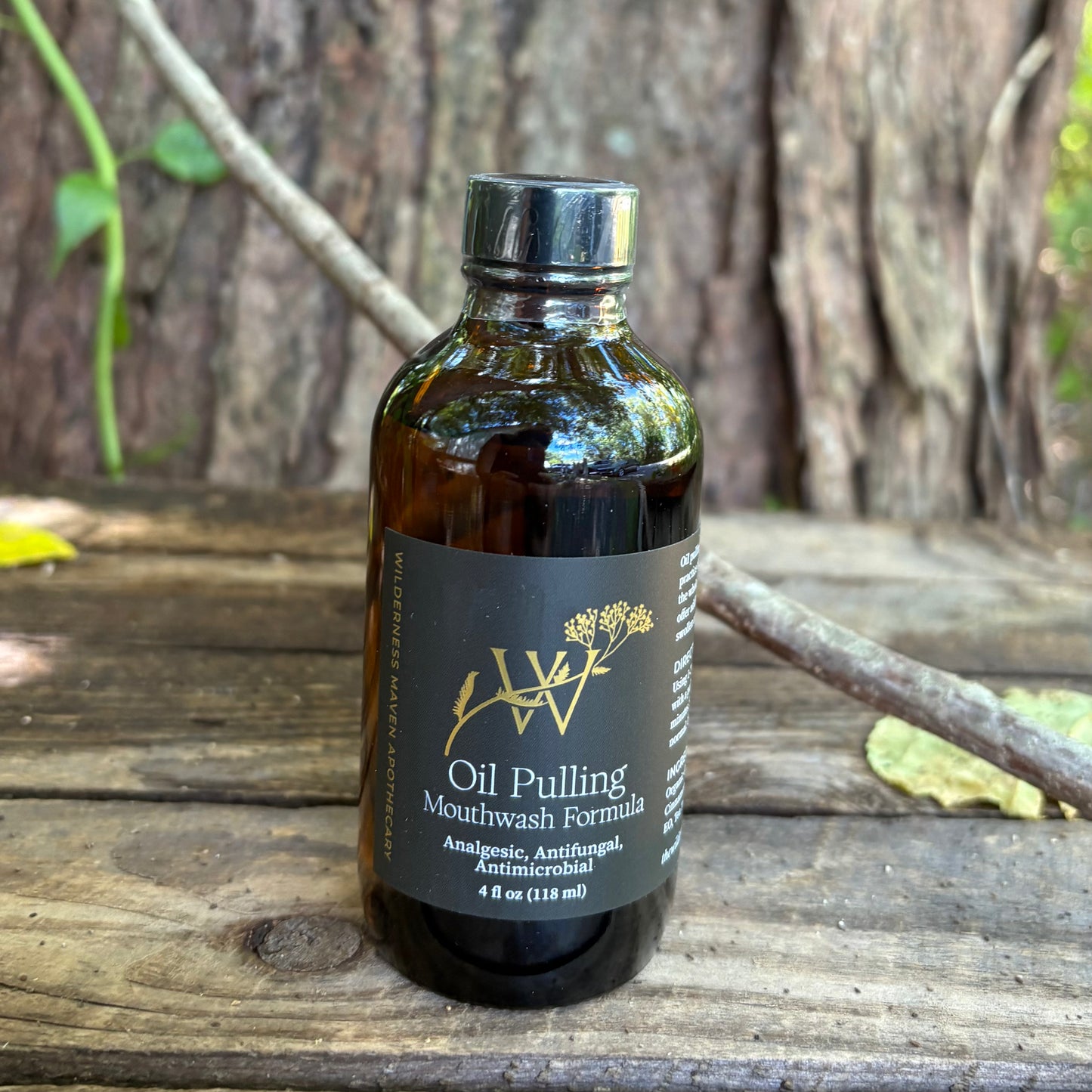Oil Pulling Mouth Wash Formula - 4oz - by The Wilderness Maven