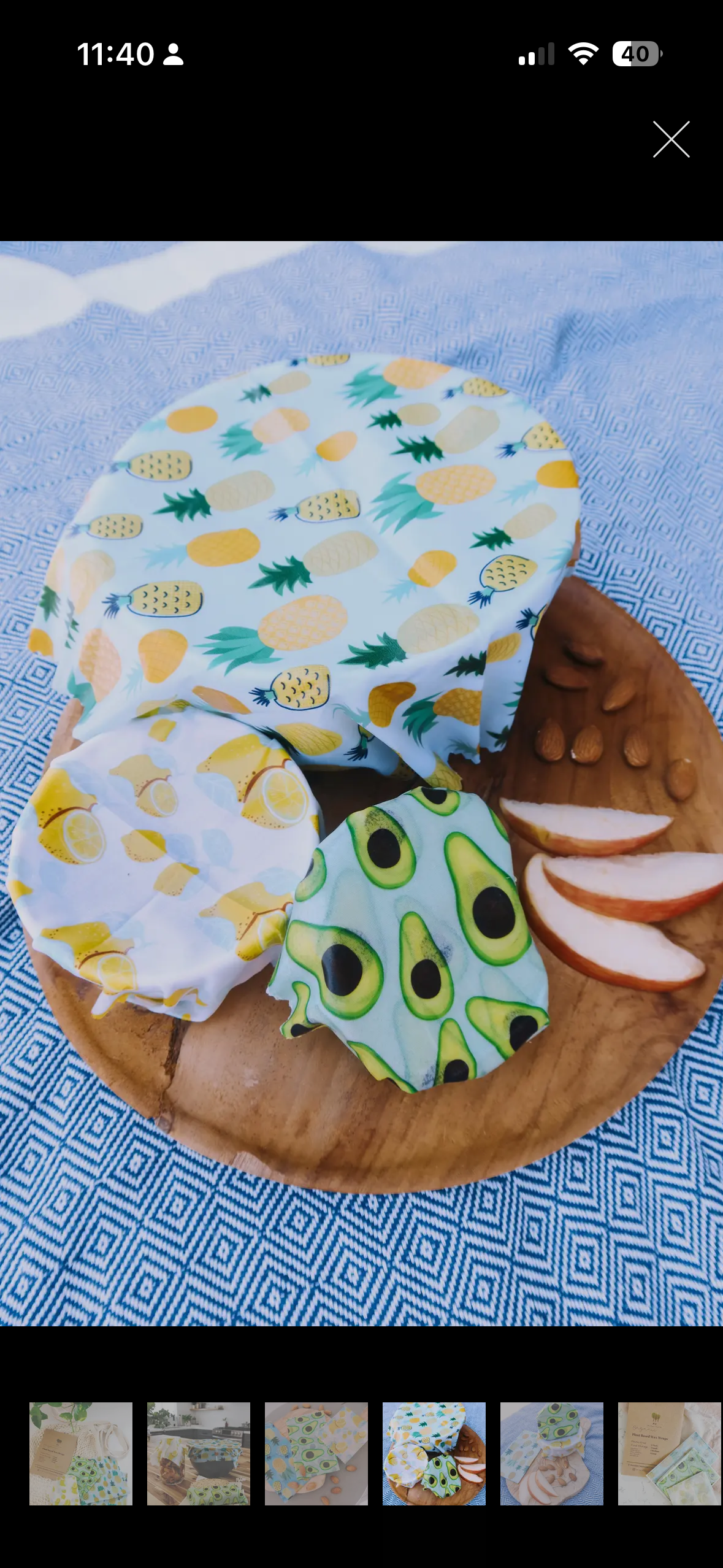 Organic Plant Bases Wax Wraps - 3 pack