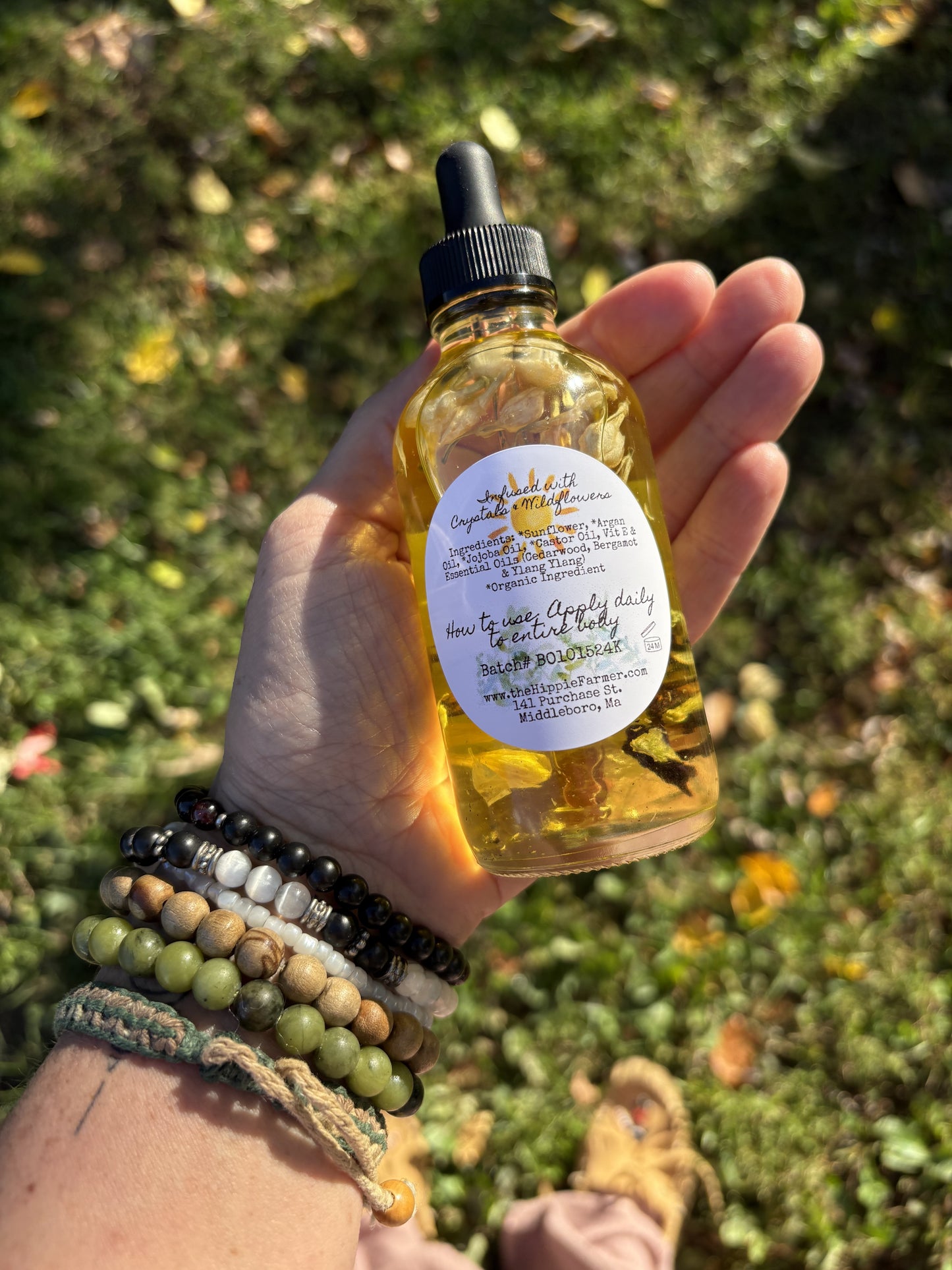 Organic Body Oil - Komorebi - Infused with Stones & Flowers