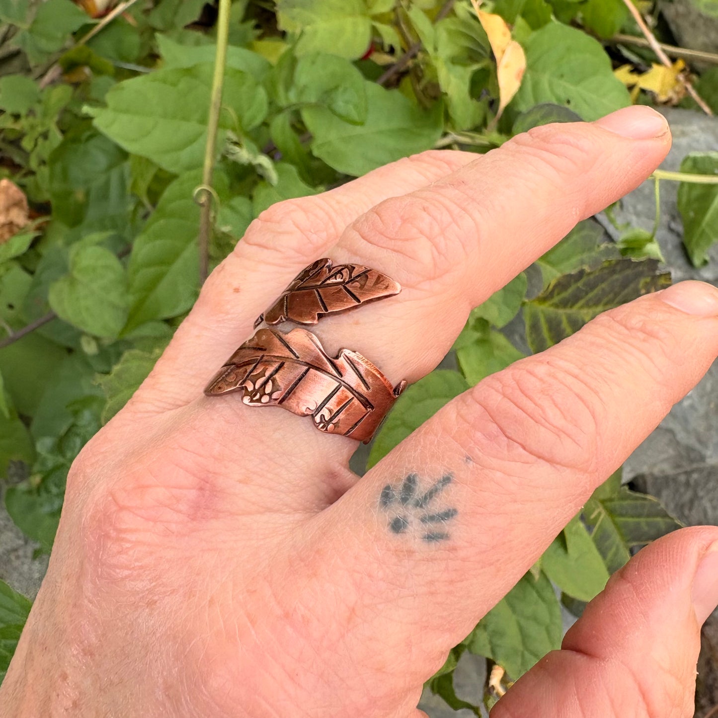 Feather Wrap Ring | Raw Copper by Warm Rainy Day
