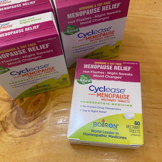 Cyclease - Menopause Relief - Meltaway Tabs - by Boiron Homeopathic - The Hippie Farmer