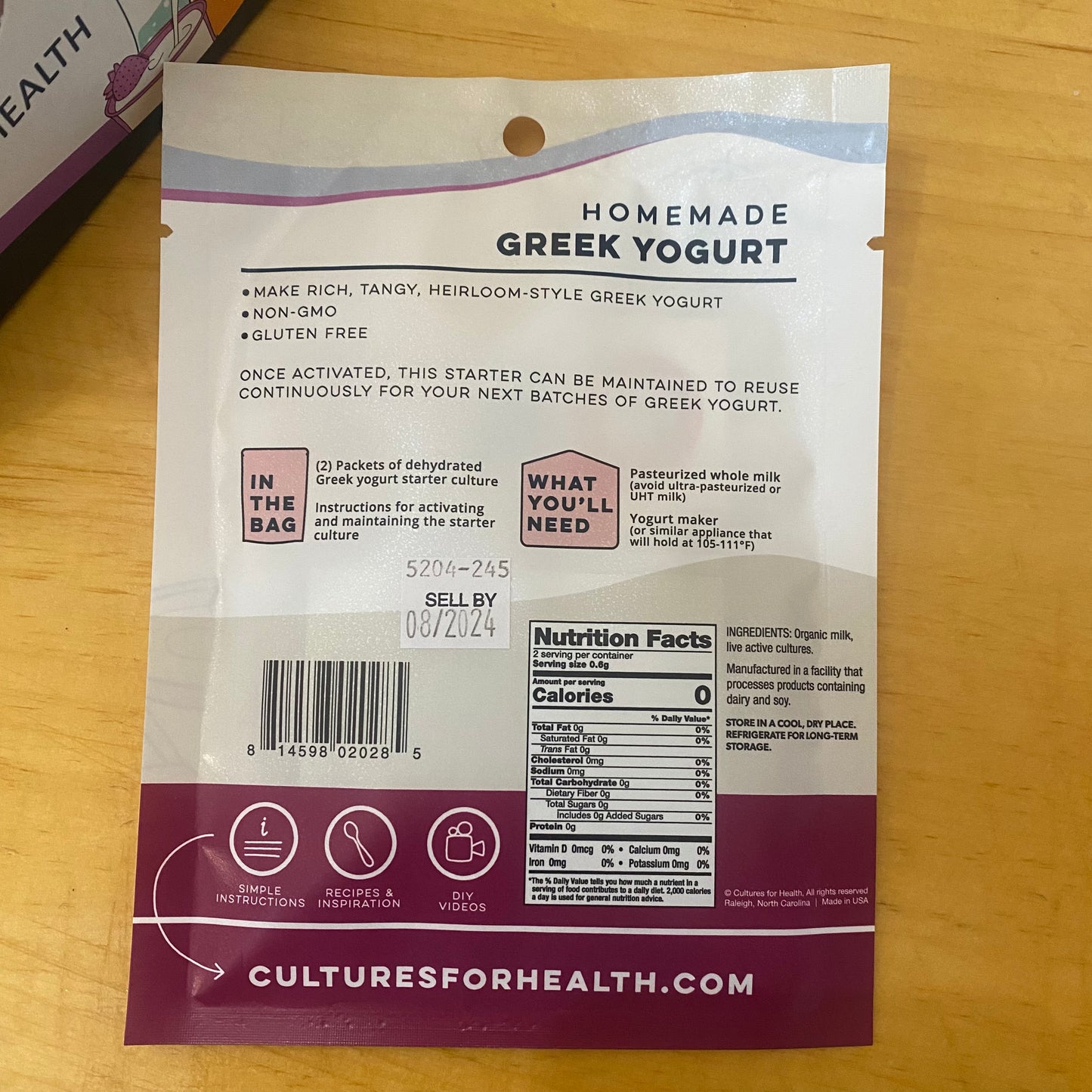 Greek Yogurt - Starter Culture - by Cultures for Health