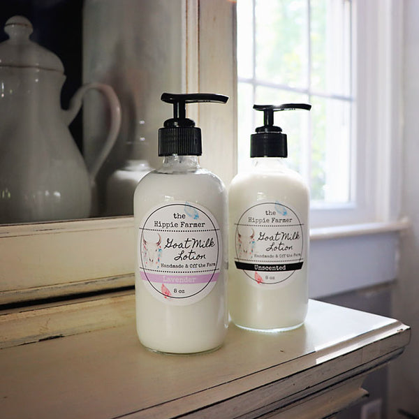 Goat Milk Lotion - Unscented or Lavender - 8oz Pump Bottle – The