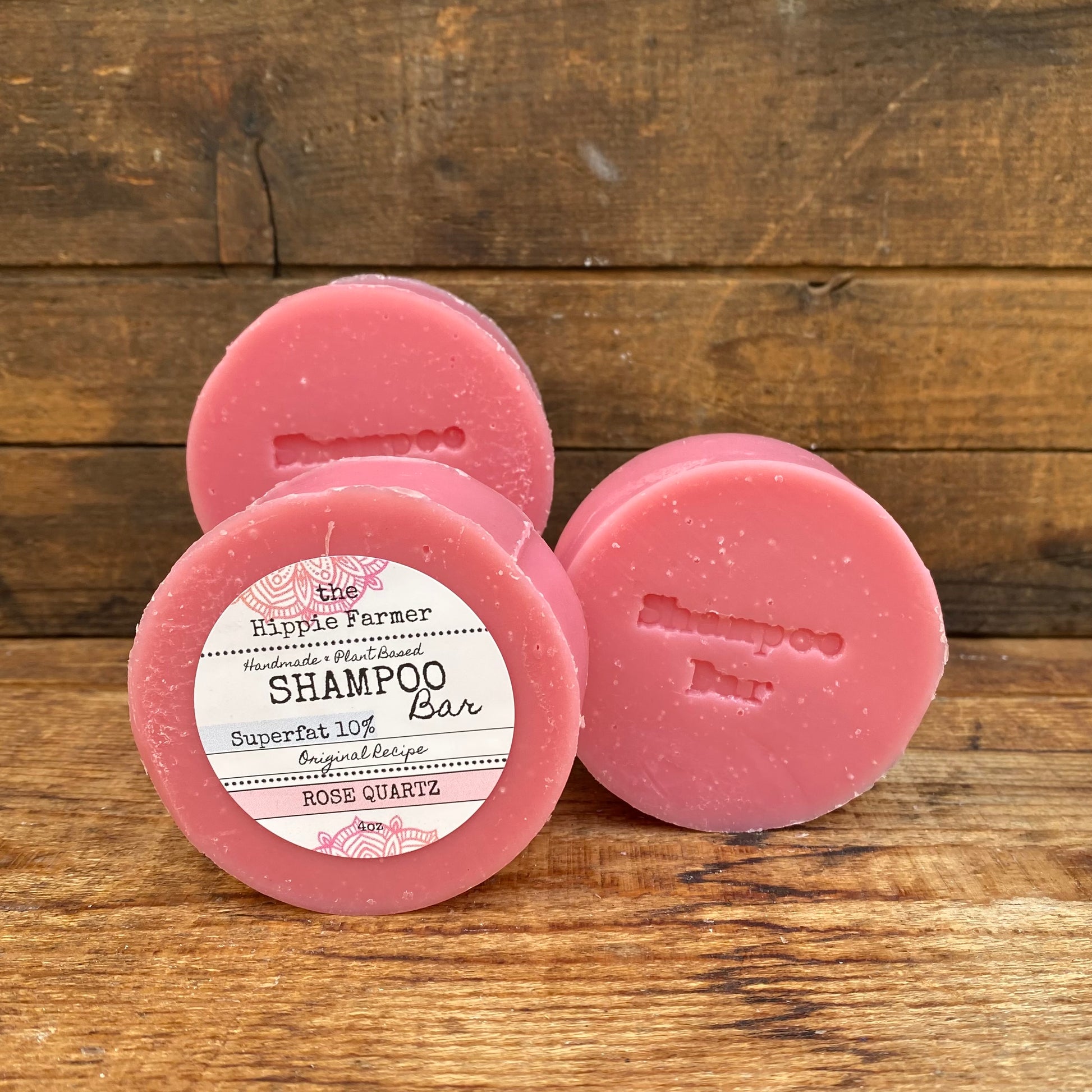Shampoo Soap Bar - Rose Quartz - 3% or 10% Superfat - The Hippie Farmer