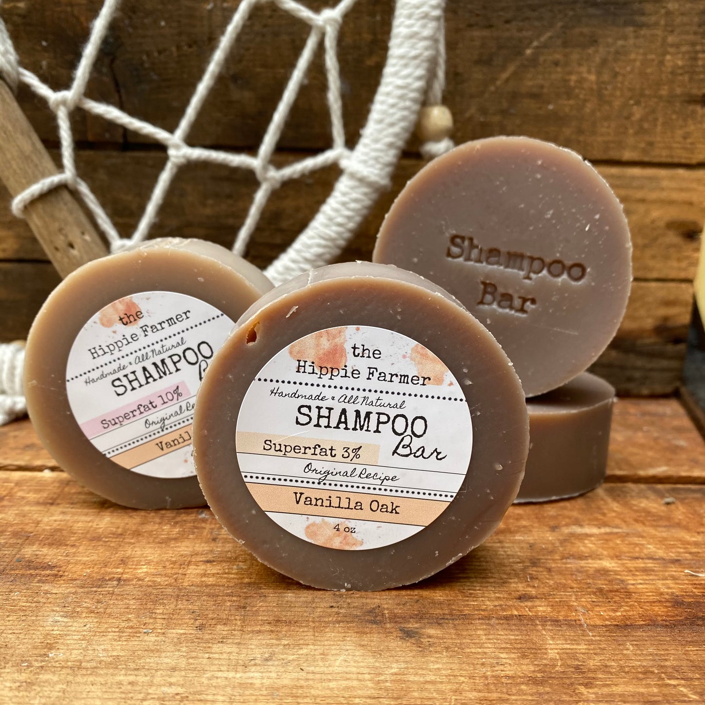 Vanilla Oak Shampoo Soap Bar 3% or 10% Superfat - The Hippie Farmer