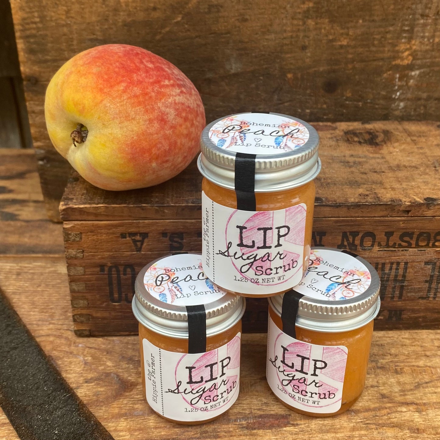 Bohemian Peach - Sugar Lip Scrub - 1.25 oz - The Hippie Farmer