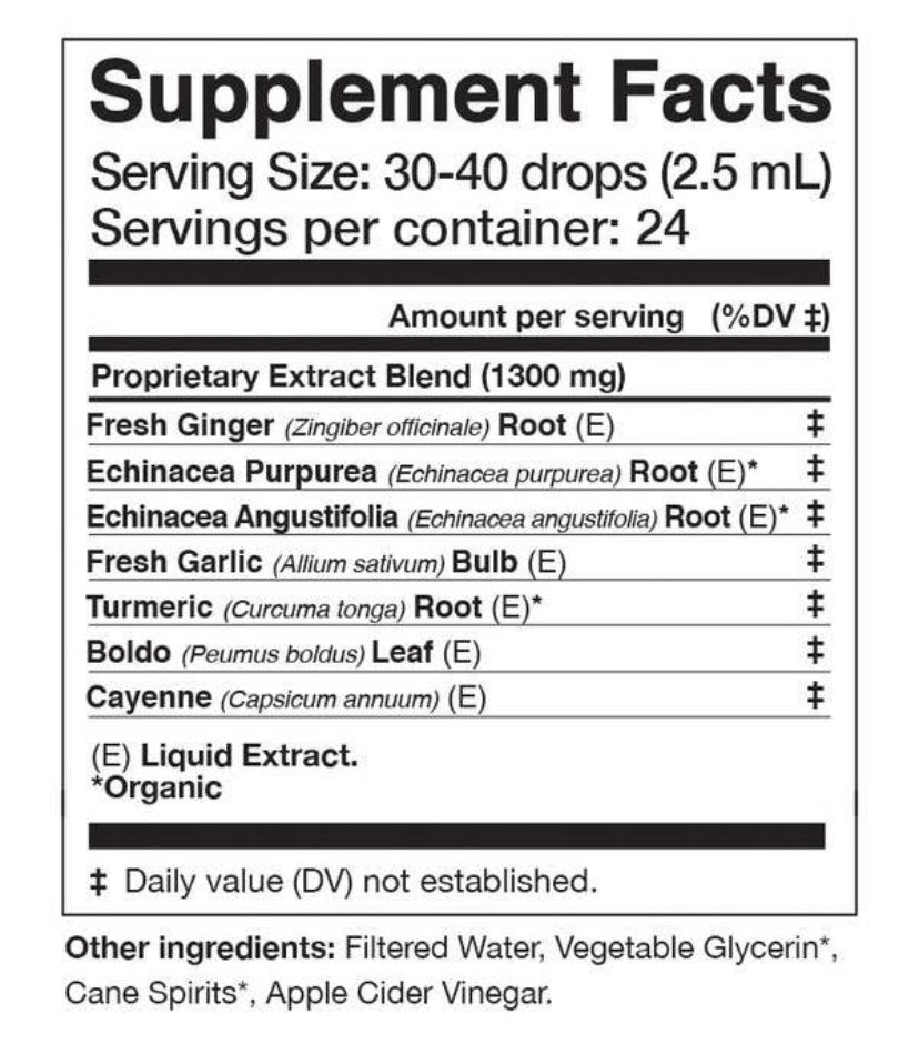 Colds Cocktail - Echinacea Plus & Rapid Relief - 2oz Tonic - by Anima Mundi - The Hippie Farmer