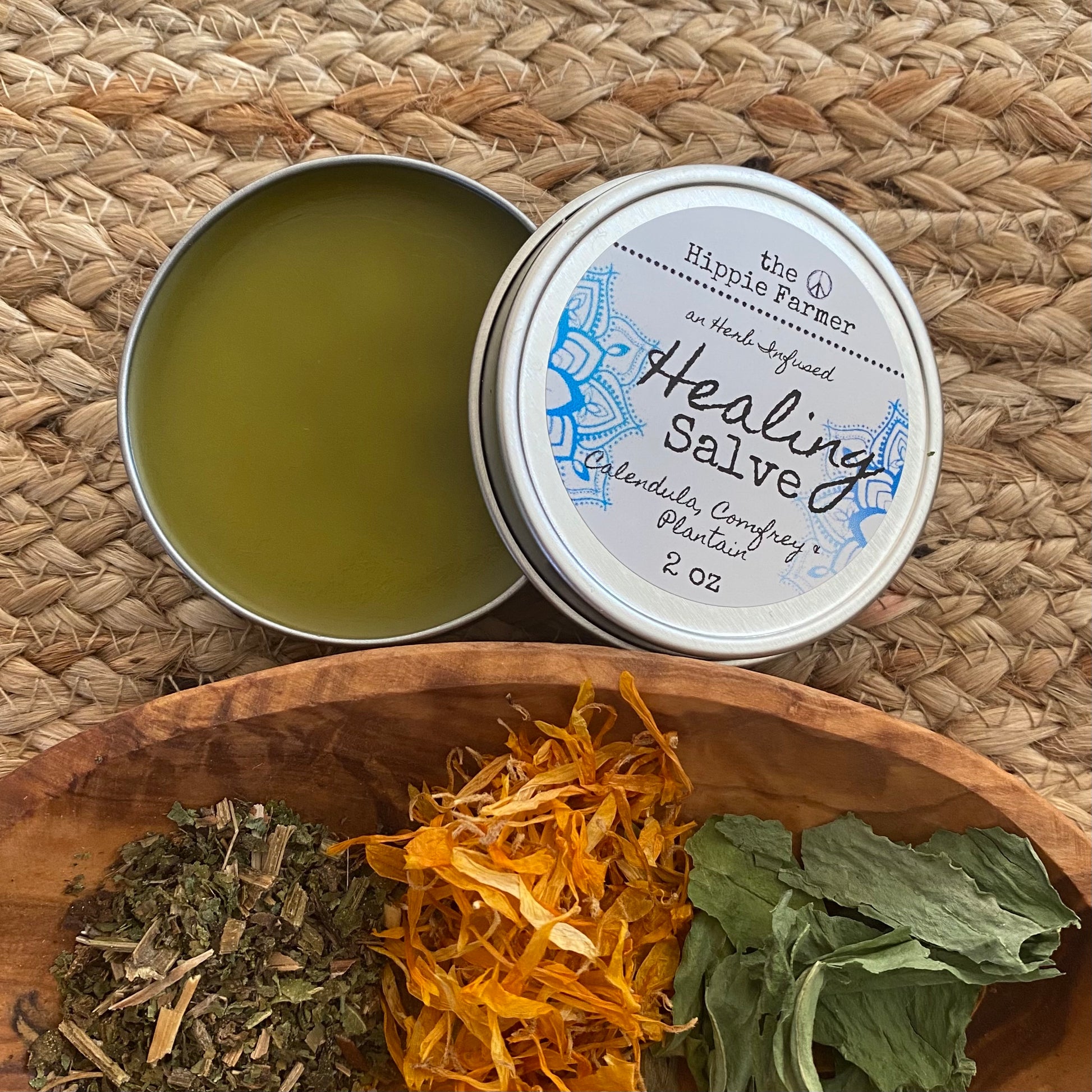 Healing Salve - For Cuts, scars, scrapes & more - 2 oz or 4 oz Tin - The Hippie Farmer