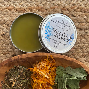 Herbal Infused Healing Salve - For Cuts, scars, scrapes & more - 2 oz or 4 oz Tin - The Hippie Farmer