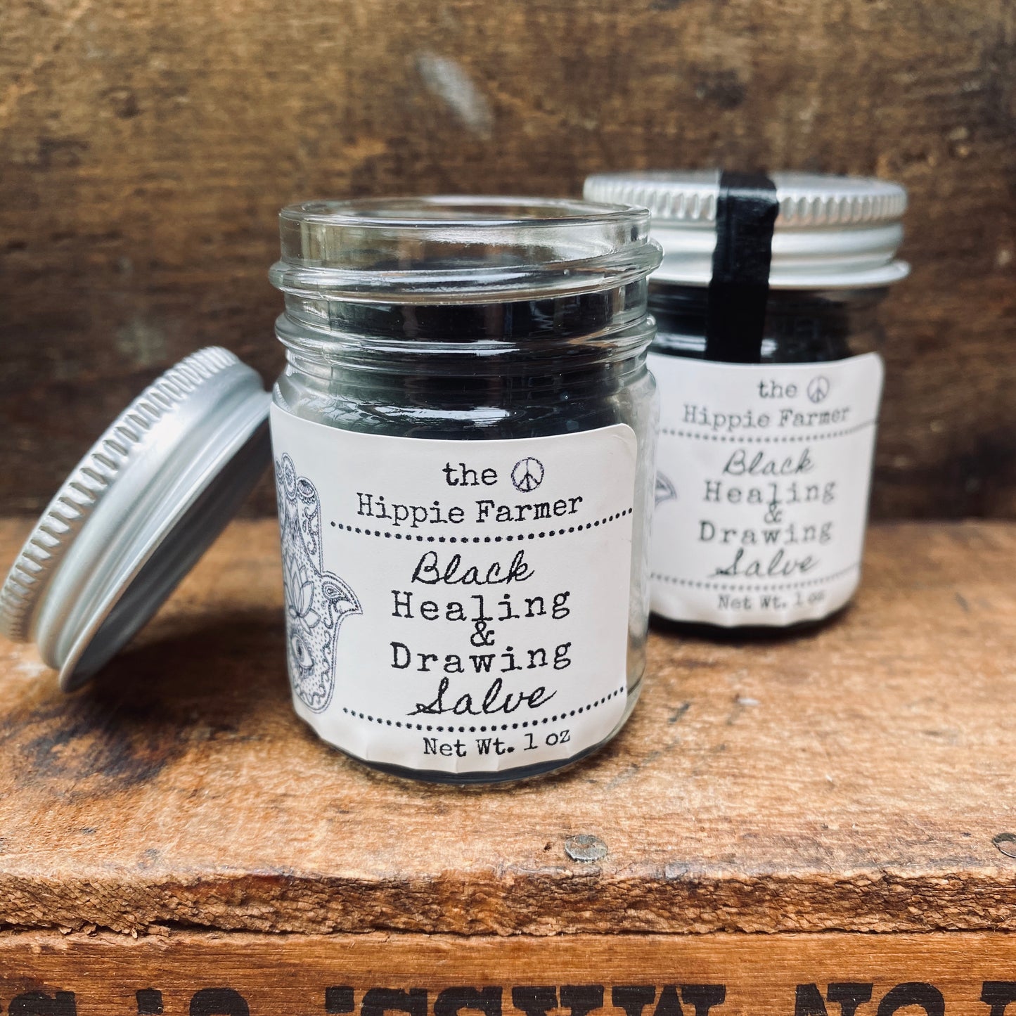 Black Healing & Drawing Salve - 0.35oz Tube or 1oz Jar - The Hippie Farmer