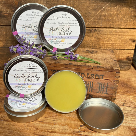 Boho Baby BALM - Organic Lavender EO 2oz or 4oz Tin - The Hippie Farmer