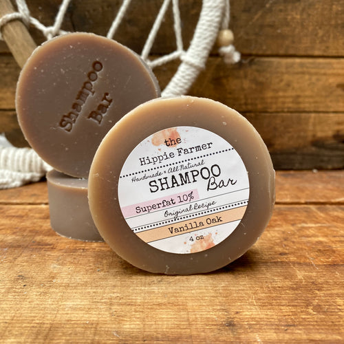Vanilla Oak Shampoo Soap Bar 3% or 10% Superfat - The Hippie Farmer