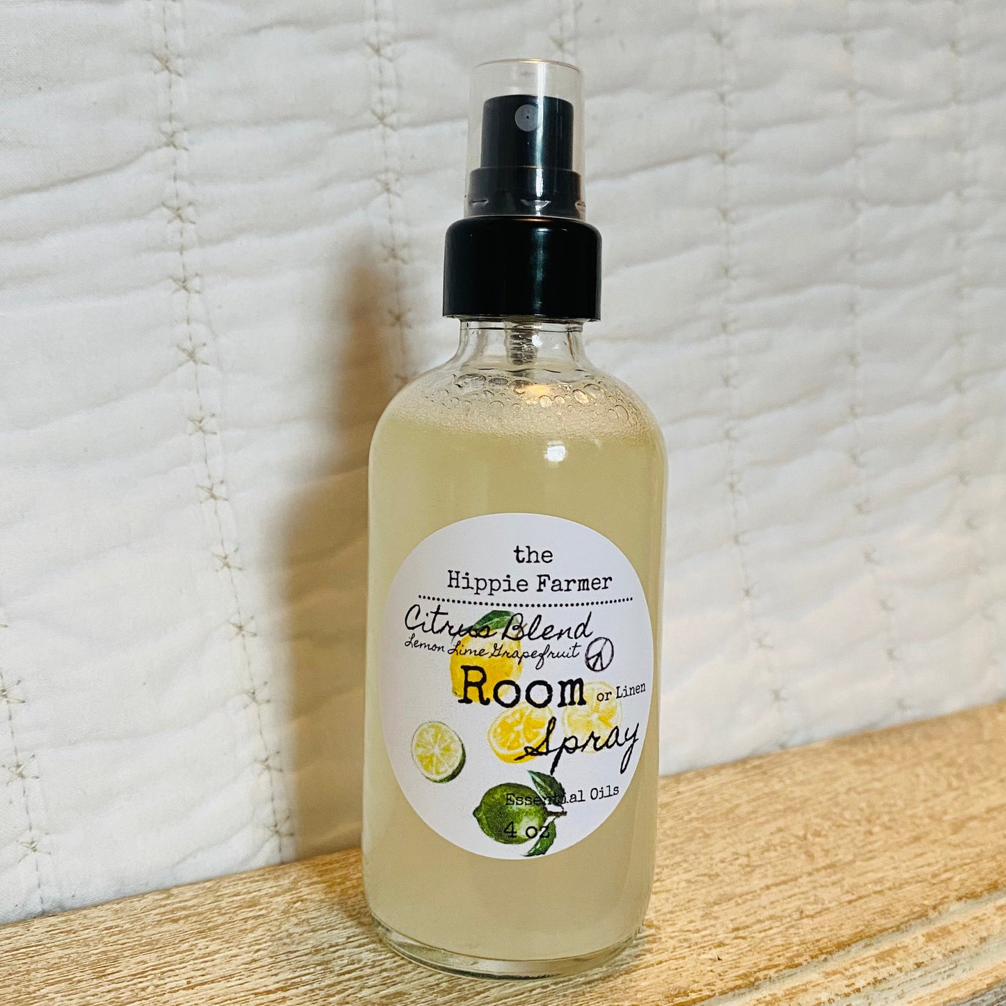 Organic Room & Linen Spray - 4 oz - with Essential Oils - The Hippie Farmer