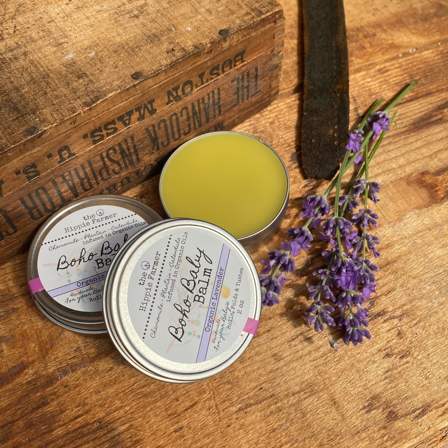 Boho Baby BALM - Organic Lavender EO 2oz or 4oz Tin - The Hippie Farmer