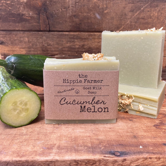 Goat Milk Soap - Cucumber Melon - The Hippie Farmer