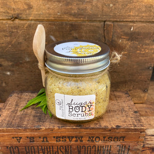Sugar Body Scrub - Lemongrass Poppyseed - 8oz or 4oz - The Hippie Farmer