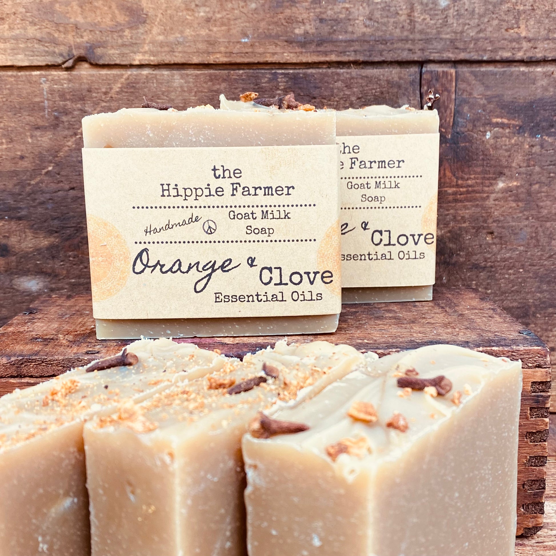 Seasonal Winter 2022 - Goat Milk Soap - Orange & Clove Essential Oils- 4.5oz - The Hippie Farmer