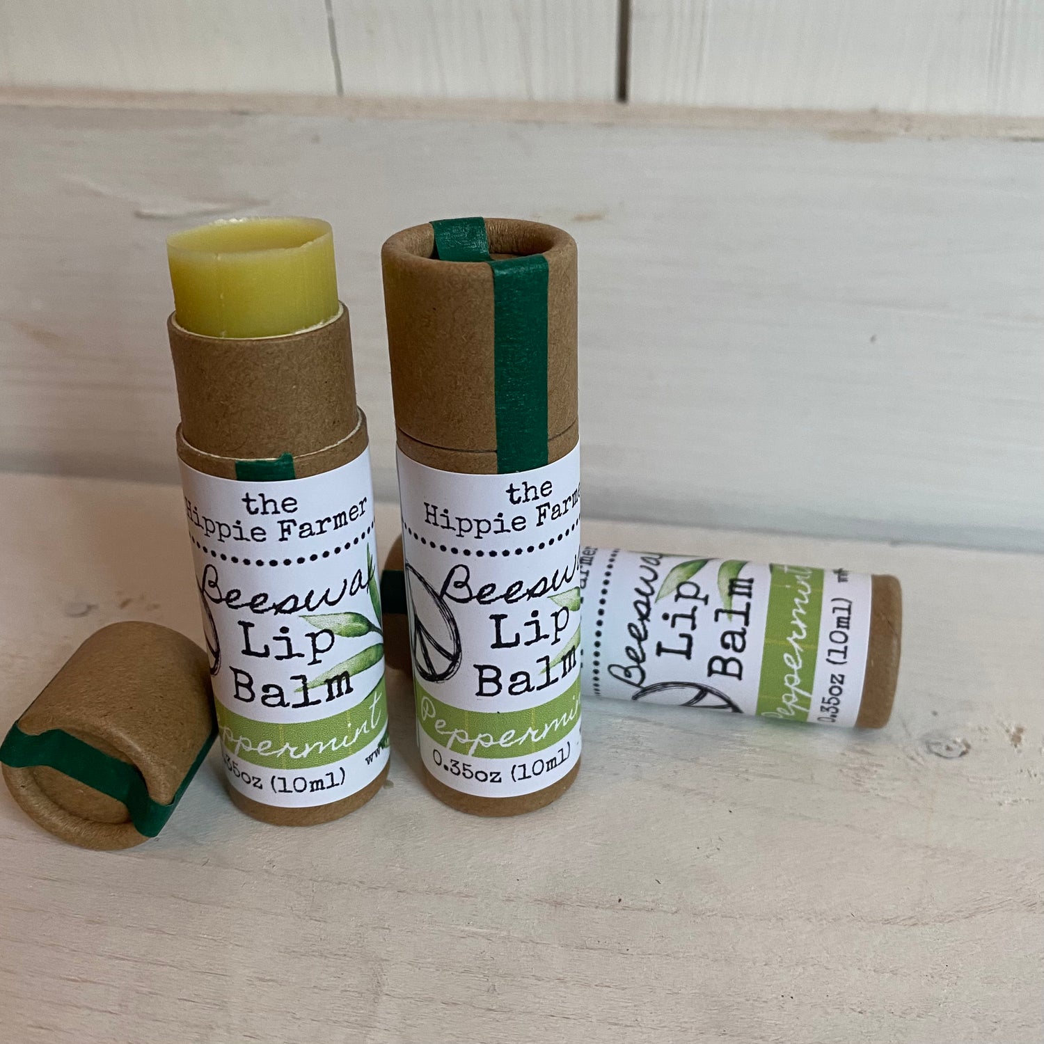 Peppermint Lip Balm - Tube - 0.35oz - The Hippie Farmer