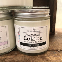 Load image into Gallery viewer, Goat Milk Lotion - 4oz Jar - Unscented or Lavender - The Hippie Farmer
